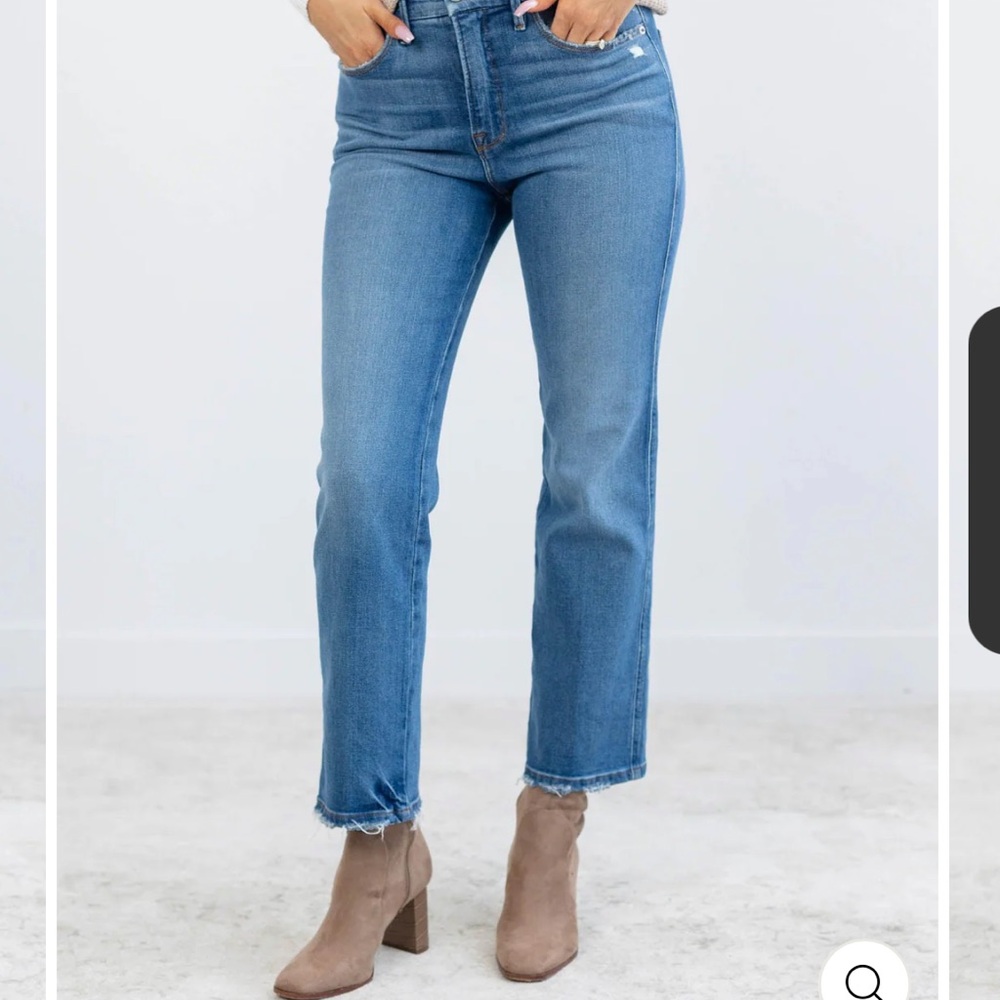Good American Curve Straight Leg Jeans, Size 14/32